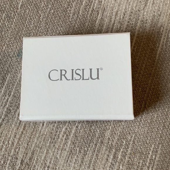 NWT Crislu sterling silver and crystal drop earrings - Picture 4 of 5